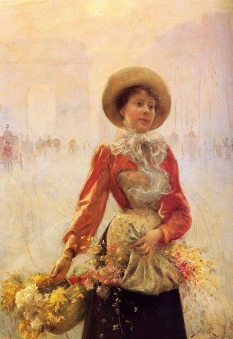Bloemenmeisje 1890
