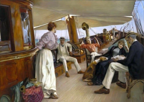Op het jacht Namouna Venetië 1890