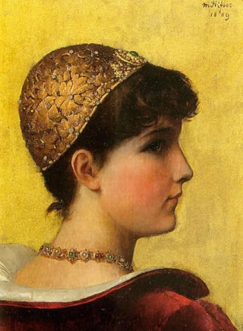 A Beauty In Historical Costume 1889