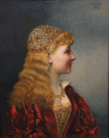 Profil av en ung dame 1889 1