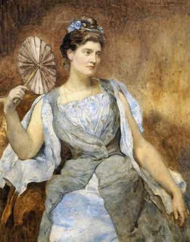 青い服を着た女性の肖像 1901