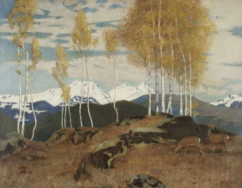 山中的秋天，约 1903 年