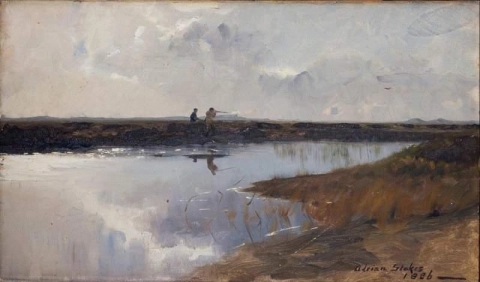 Jäger im Moor nördlich von Skagen 1886