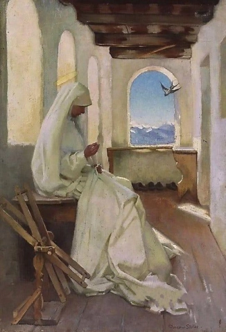 Santa Elisabetta al lavoro per i poveri, 1920 circa