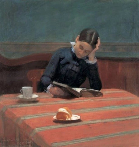 Reading By Gaslight 1884