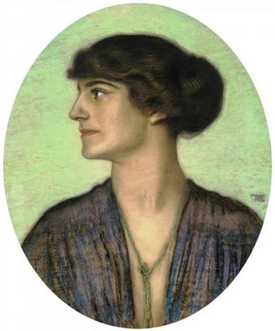 Portrett av en dame i profil