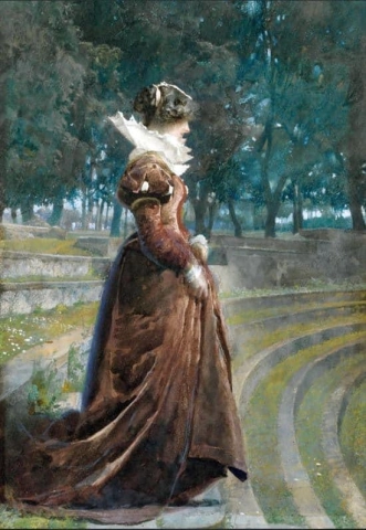 A Lady In An Ancient Theatre