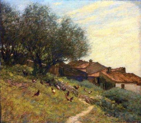 En landsby i åssiden i Provence