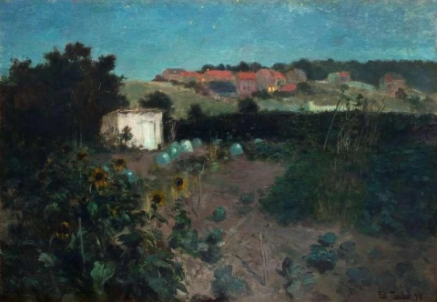 Abendlandschaft in Pas De Calais 1894