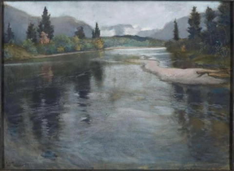 川の風景 1894