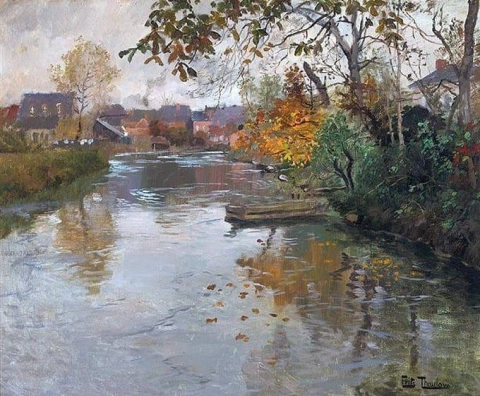 川の風景 1896