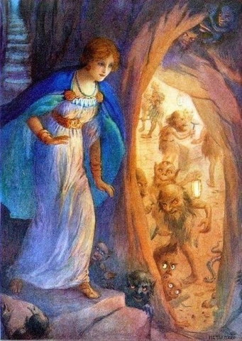 Freyja nella grotta dei nani, 1916 circa