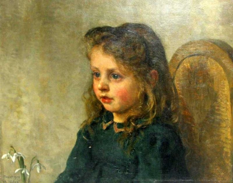 Meisjesportret Maja De Vries Reilingh 1908 г.