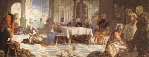 Kristus pesee opetuslastensa jalkoja