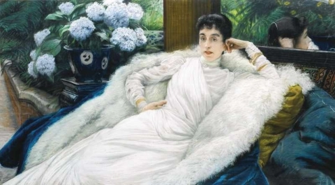 Portrait Of Clotilde Briatte Comtesse Pillet-will Ca. 1882-83