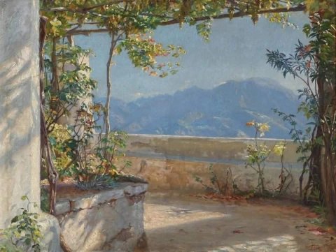 Blick von einer Pergola 1890