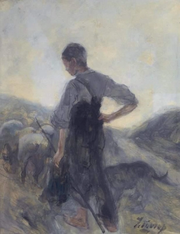 Shepherd And His Flock Ca. 1884