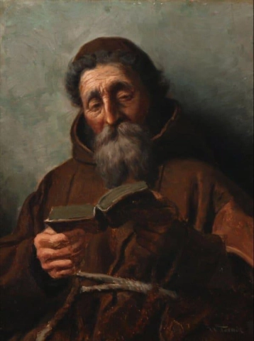 En läsande munk