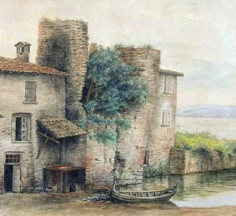 Parti Fra Malcesine Ved Gardasoen noin 1879