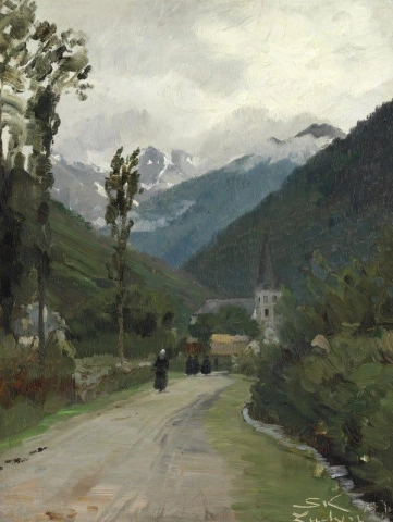 Mountain Landscape On A Grey Day. Luchon