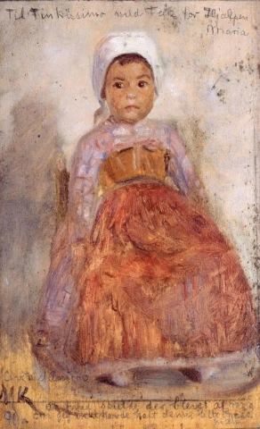 Portrett av en liten italiensk jente