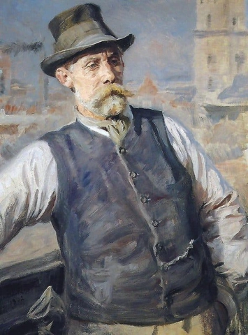 Porträtt av Heinrich Krone vid Köpenhamns stadshus