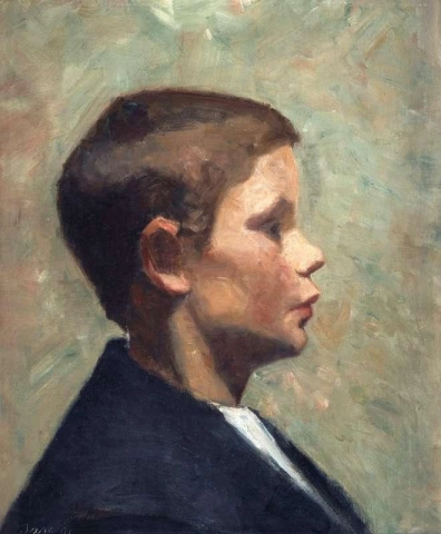 Young Boy In Profile