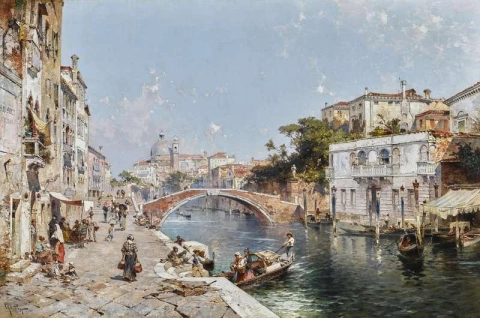 Rio Dei Ognissanti Con Santa María Del Rosario Venecia