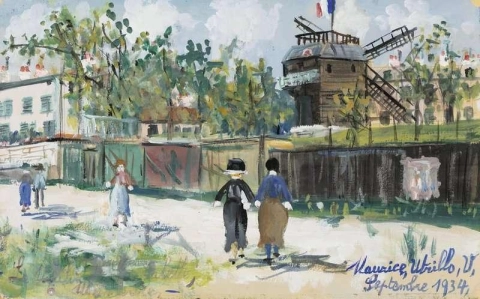 Le Moulin De La Galette Montmartre 1934