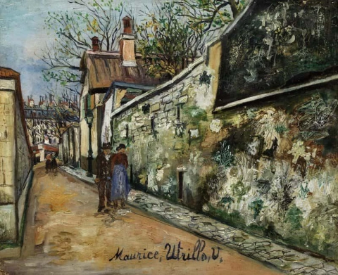 Rue Saint-Vincent a Montmartre intorno al 1922