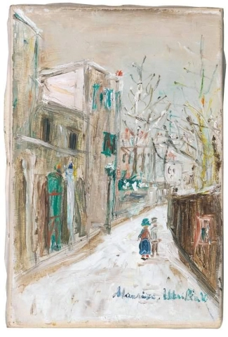 Rue Saint-Vincent sotto la neve, 1950 circa