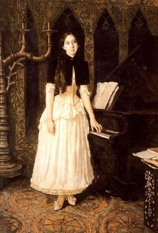 Porträtt av Elena Andrianovna Prahova 1894
