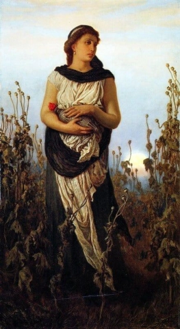 Chica con amapolas 1877