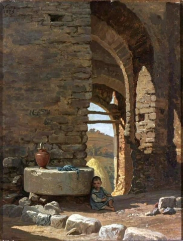 Paesaggio Pompeo Monte Colognola 1877-79 ca