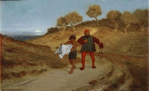 Fabeln om mjölnaren hans son och åsnan nr 8 ca 1869