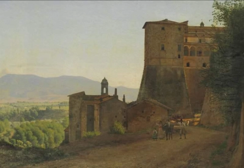 Vista desde Genazzano en las Montañas Sabinas 1863