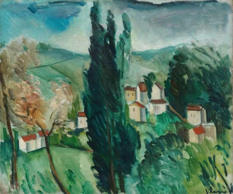 Landscape With Three Cypresses