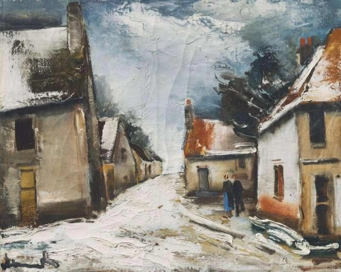 Snowy Street Scene ca. 1925