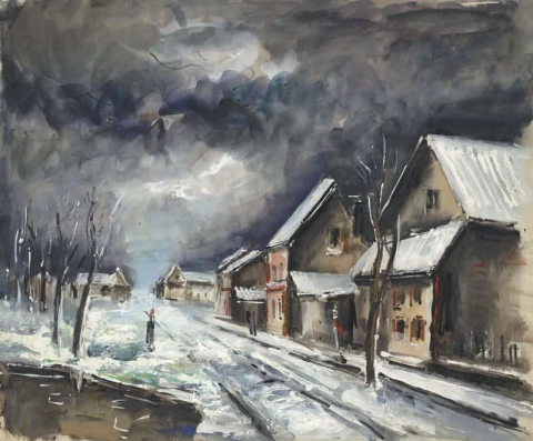 Lumikylä noin 1952