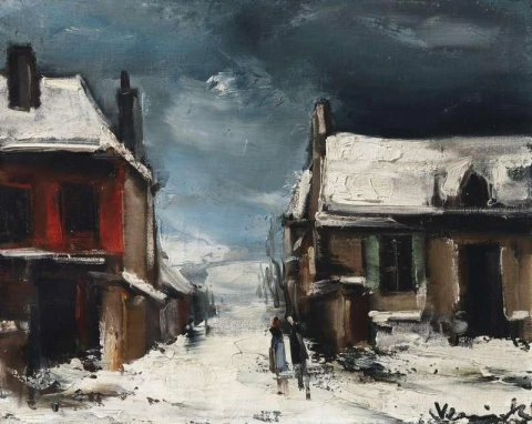 Landsby under snøen ca. 1925-26