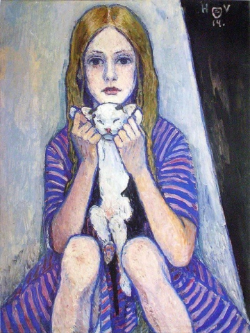 Meisje Met Een Kat