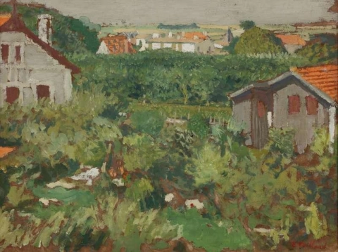 Maisonnettes Dans Un Enclos 1909