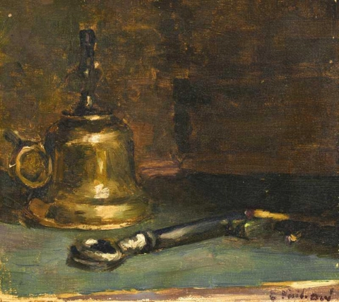 Stilleben med lampa ca 1888