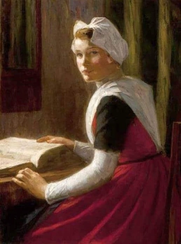 Menina órfã de Amsterdã com uma Bíblia
