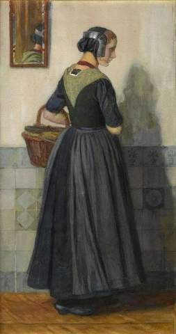 Vrouw In Dracht Van Noord-veluwe Ca. 1910