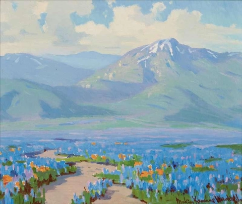Poppies And Lupine Ca. 1930