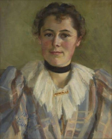 Kvinnoportratt Forestallande Эллен Фен 1893