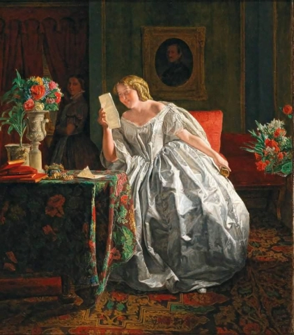 Mädchen liest einen Brief