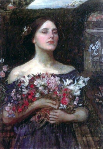 Sammeln Sie Rosenknospen oder Ophelia, ca. 1908