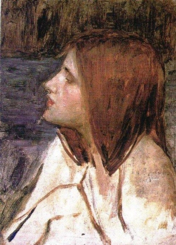 소녀의 머리, 1896년경